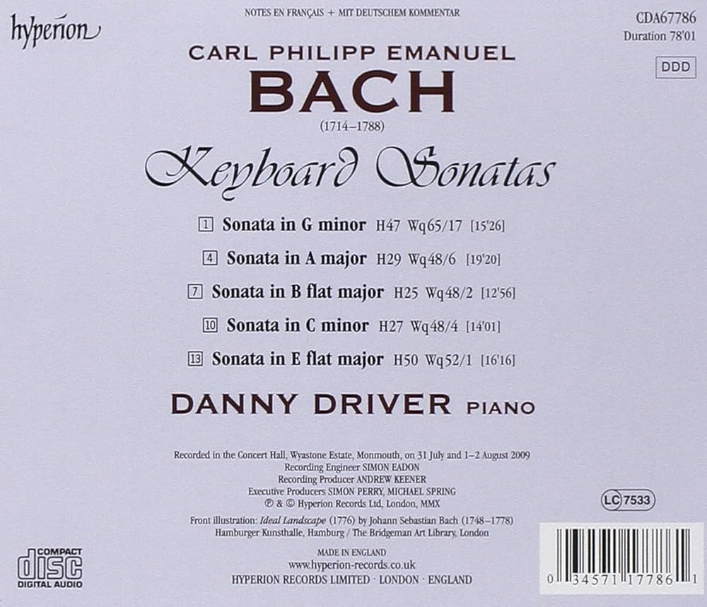 Danny Driver, C.P.E. Bach - Keyboard Sonatas - Amazon.com Music